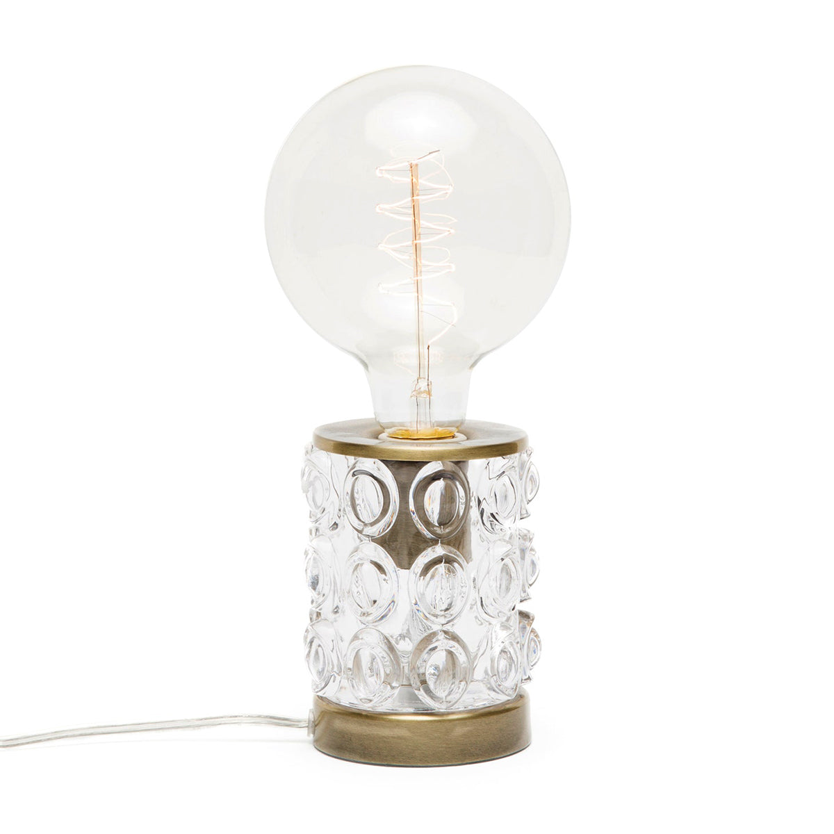 Made Goods Beroe Bookcase Light - Clear Bubbled Glass - Set of 2 with Bulb