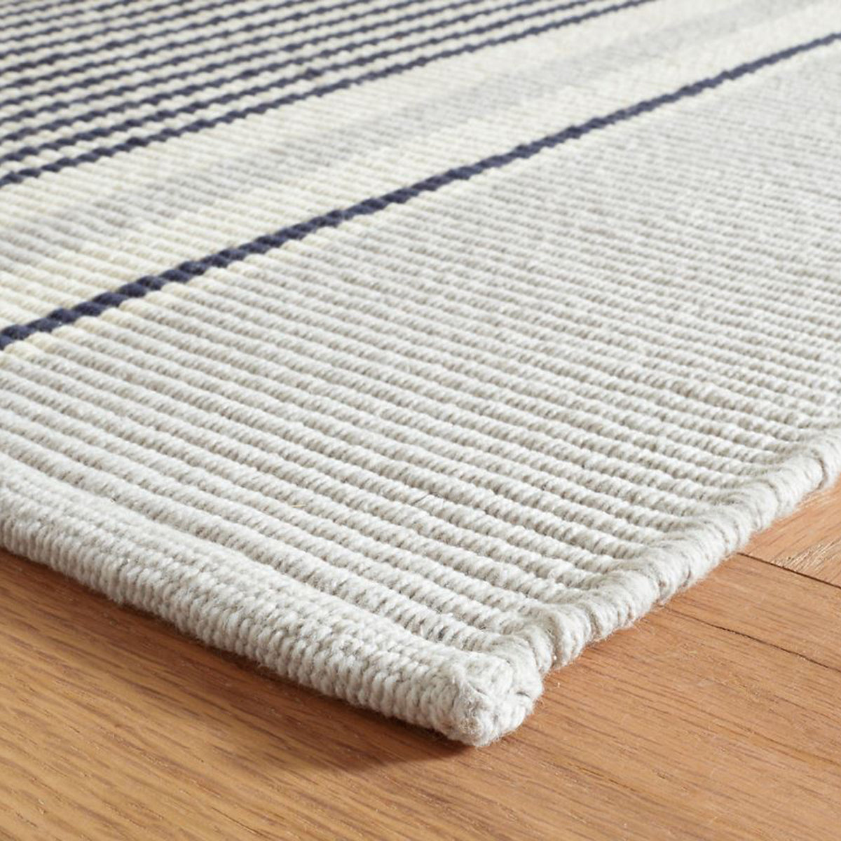 An image of Dash & Albert Gunner Stripe 2'x3' Woven Cotton Rug