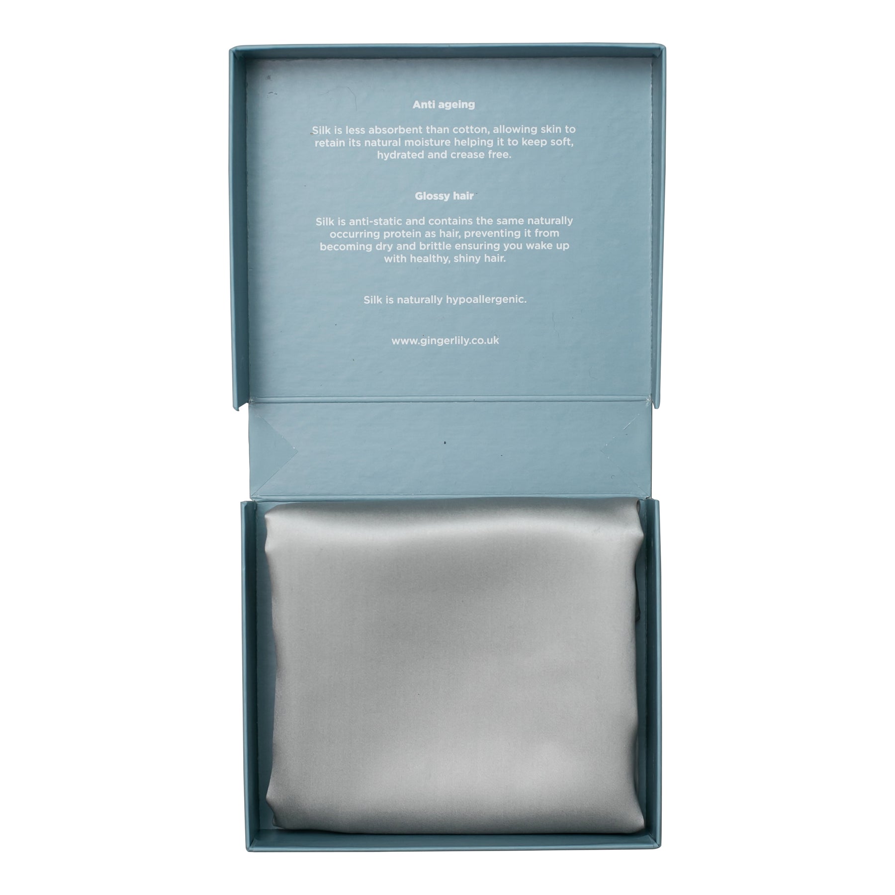 An image of Gingerlily Beauty Box King Pillowcase - Silver Grey