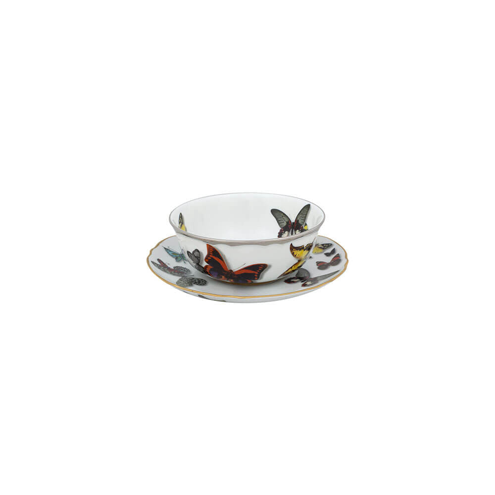 An image of Vista Alegre Christian LaCroix Butterfly Parade Consomme Cup & Saucer