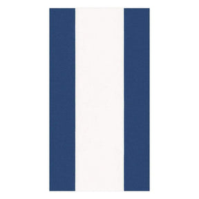 Caspari Bandol Stripe Guest Towel Navy