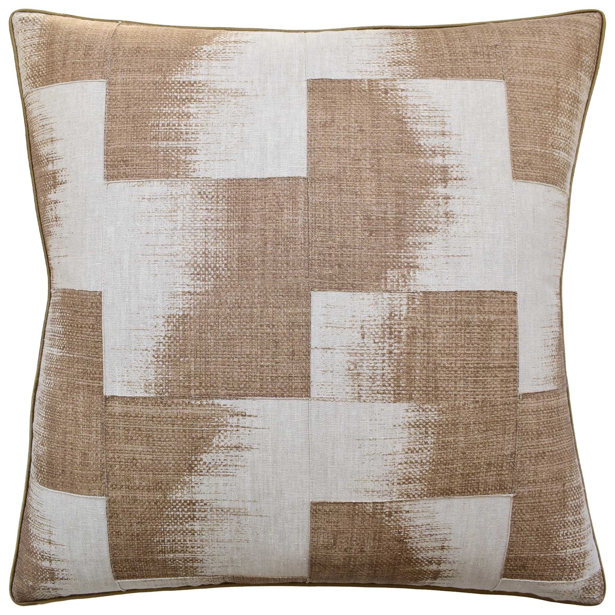 Ryan Studio Raffia Squares Decorative Pillow