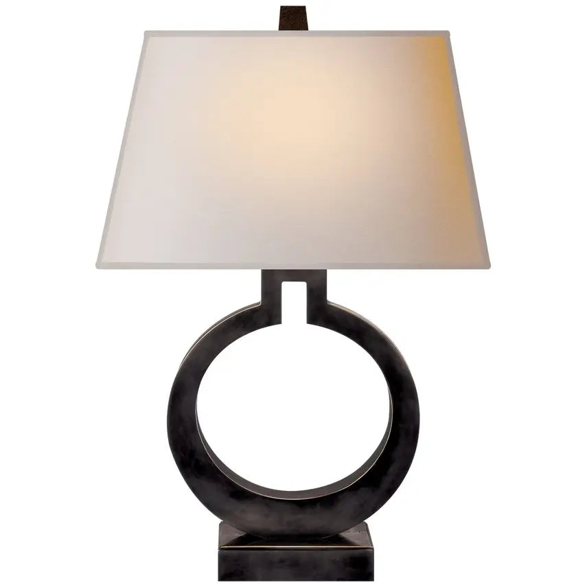 Visual Comfort Ring Form Large Table Lamp in Bronze