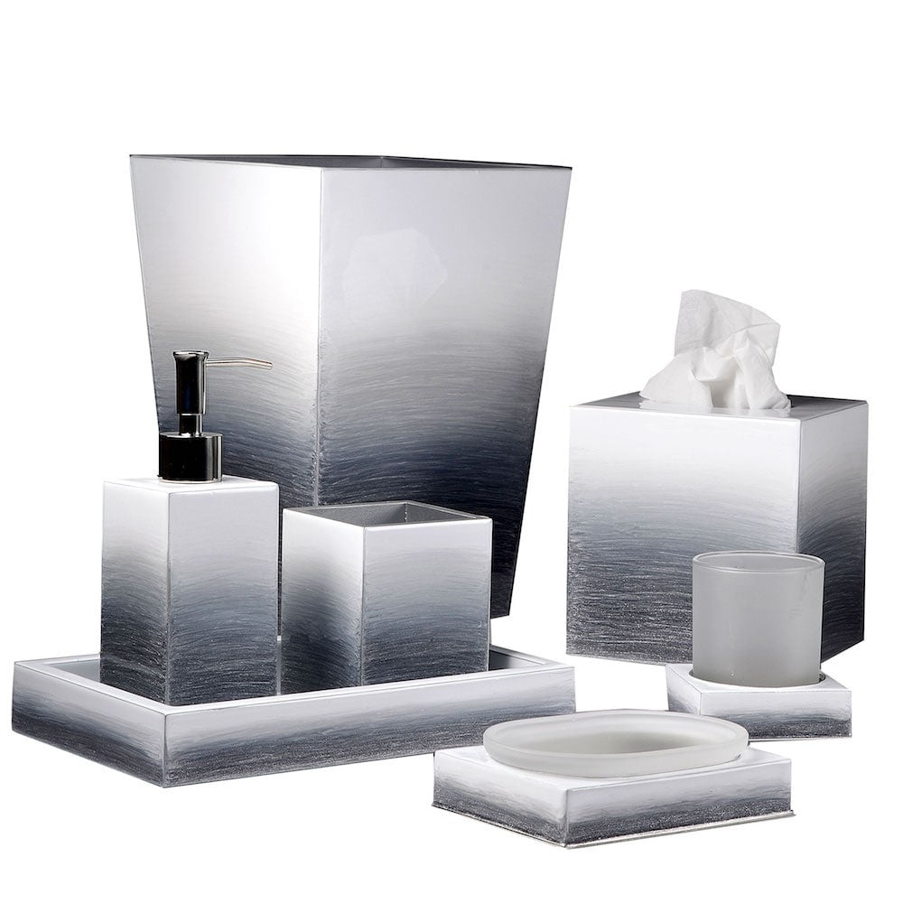 Mike and Ally Ombre Grey Tall Square Container