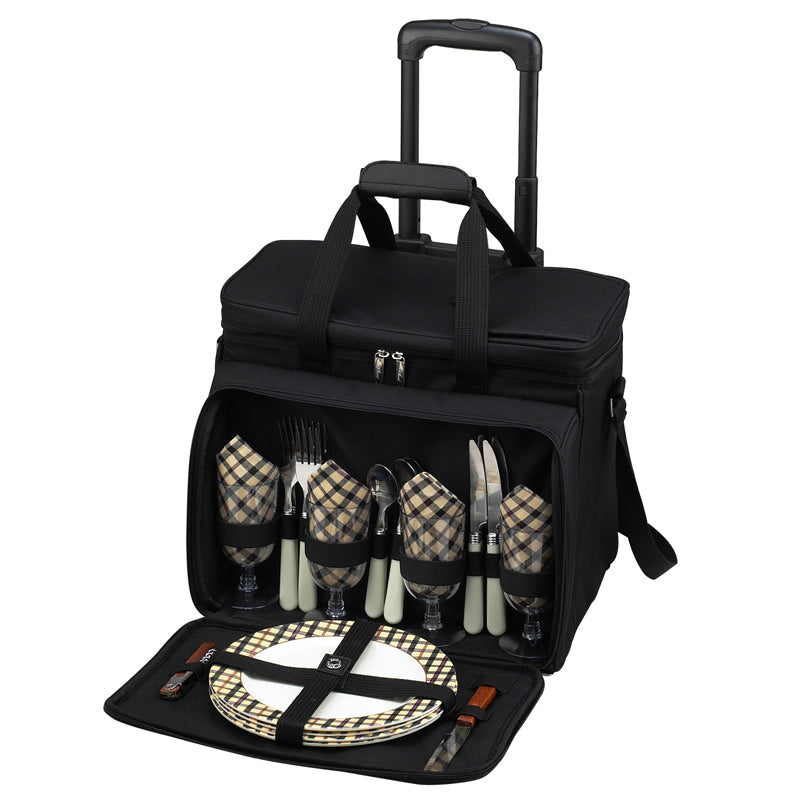 Picnic At Ascot London Picnic Cooler for 4 with Wheels
