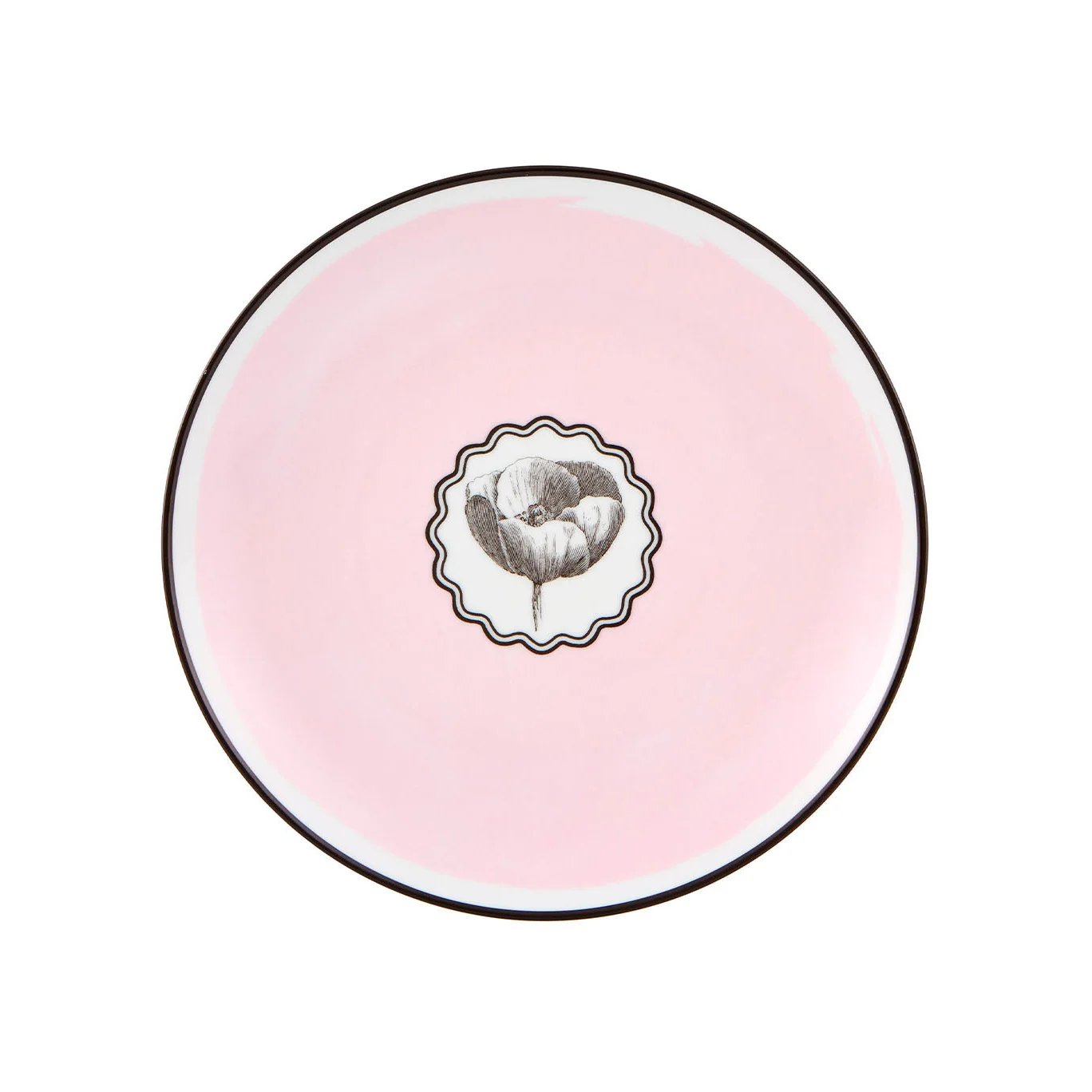 An image of Vista Alegre Christian Lacroix Herbariae Pink Dessert Plate