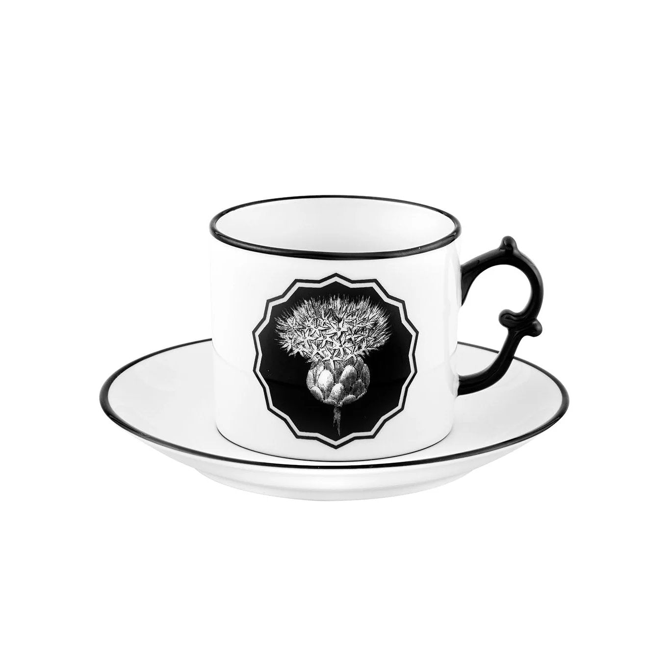 An image of Vista Alegre Christian Lacroix Herbariae White Tea Cup & Saucer