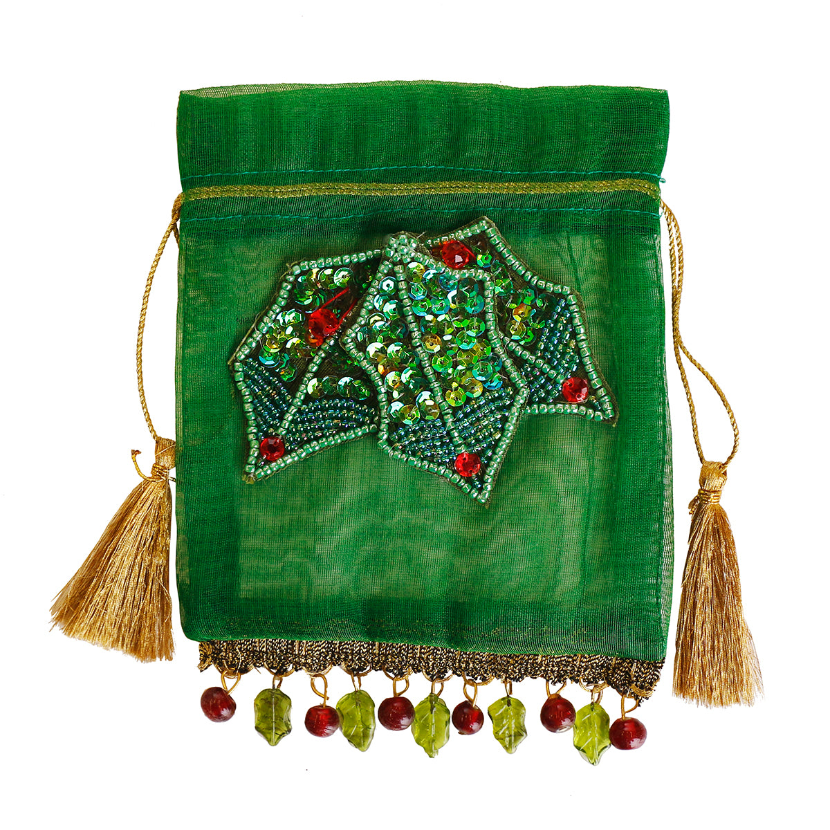 An image of Katherine's Wishes Hlly Berry Pouch, 2 Assorted