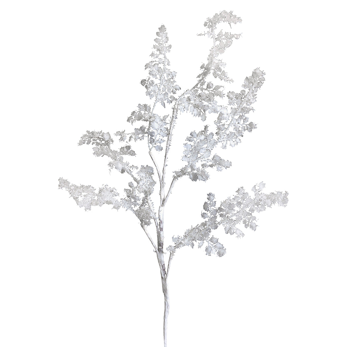 Katherine's Winter White Frost Fern Branch