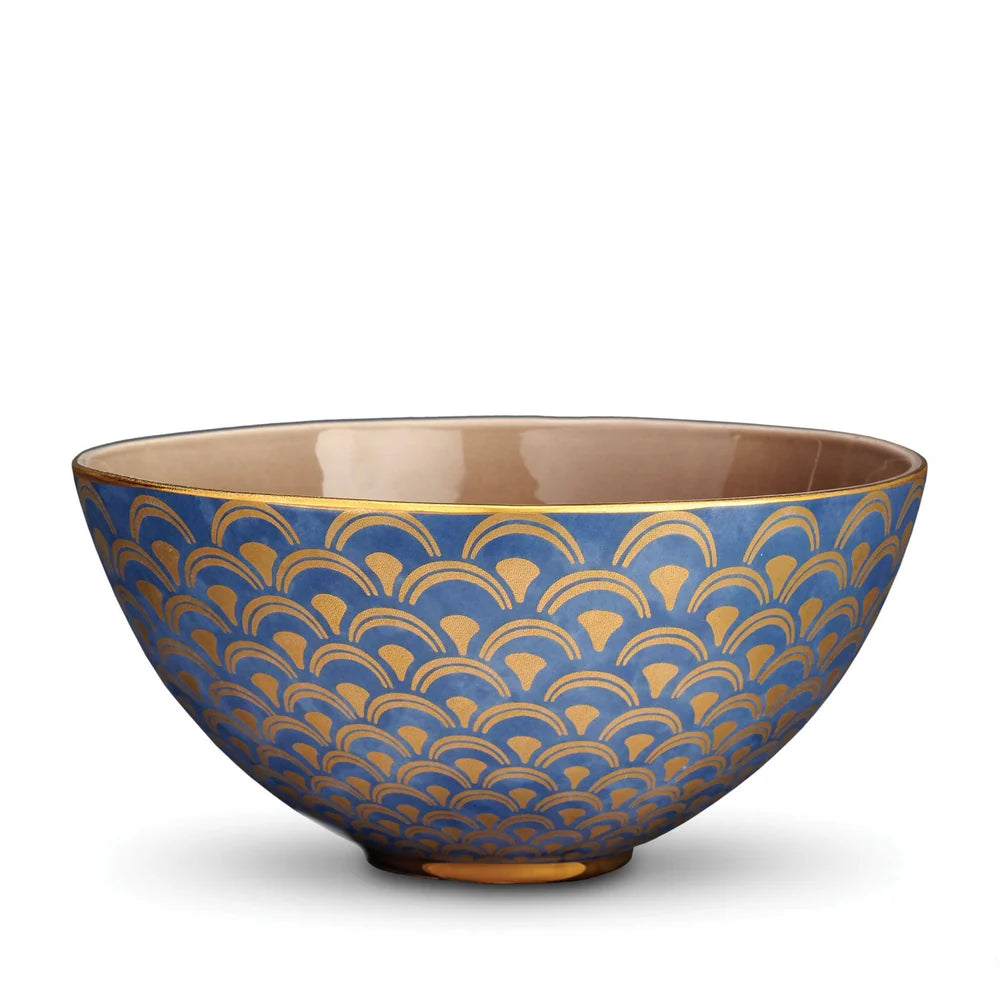 L'Objet Fortuny Papiro Blue Serving Bowl - Large