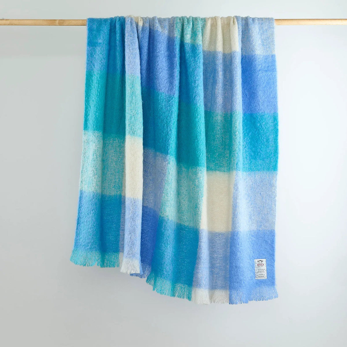 An image of Avoca M117 Mohair Throw 56x72 - Sky