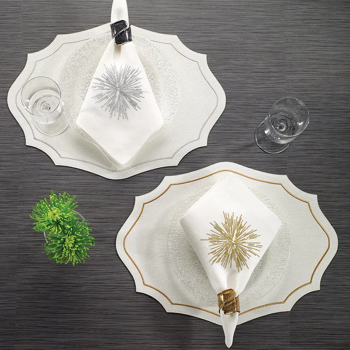 An image of Bodrum Cracked Shell Napkin Ring - Set of 4