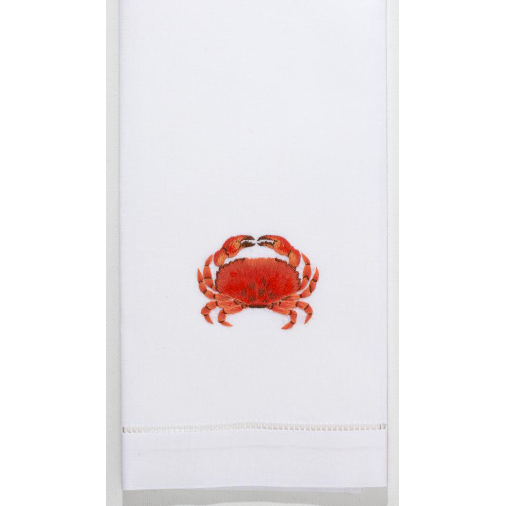 Henry Handwork Crab Modern Cotton Guest Towel