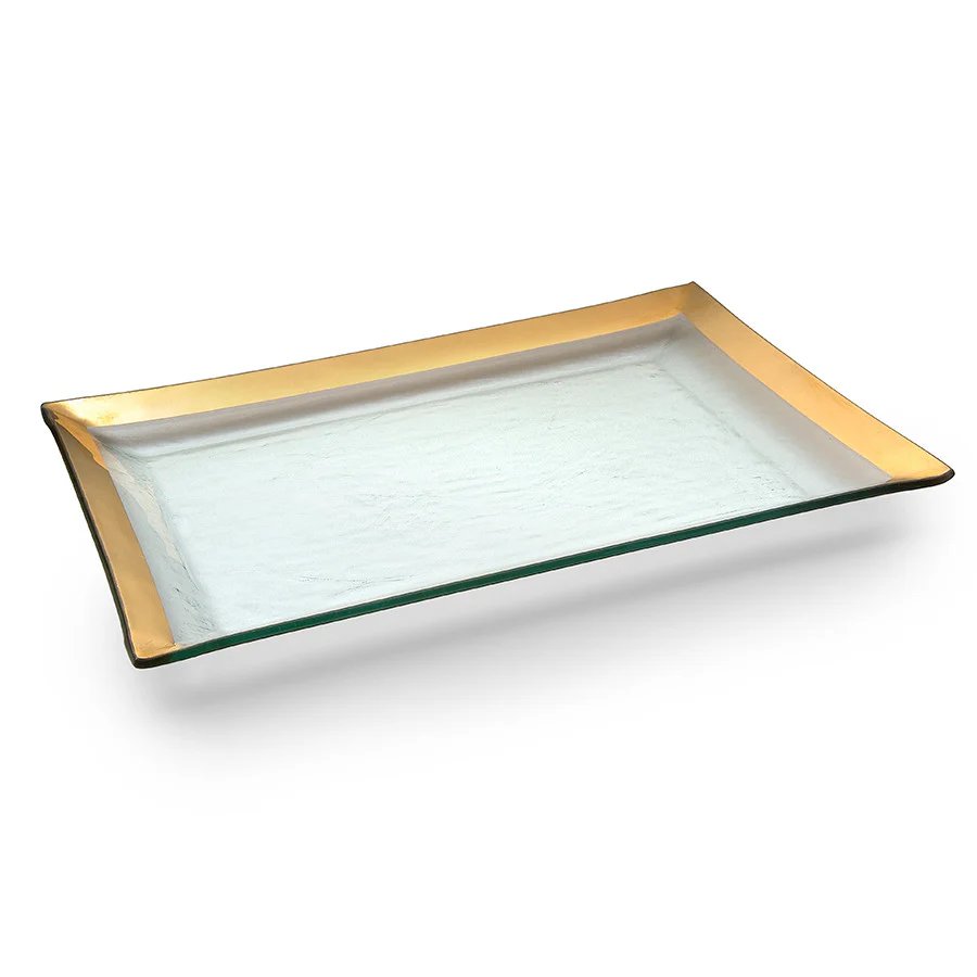 Annieglass Roman Antique Martini Tray