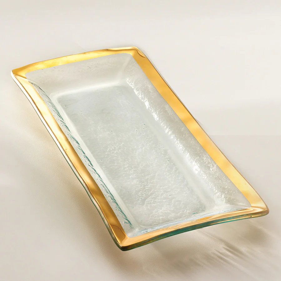 Annieglass Roman Antique Appetizer Tray
