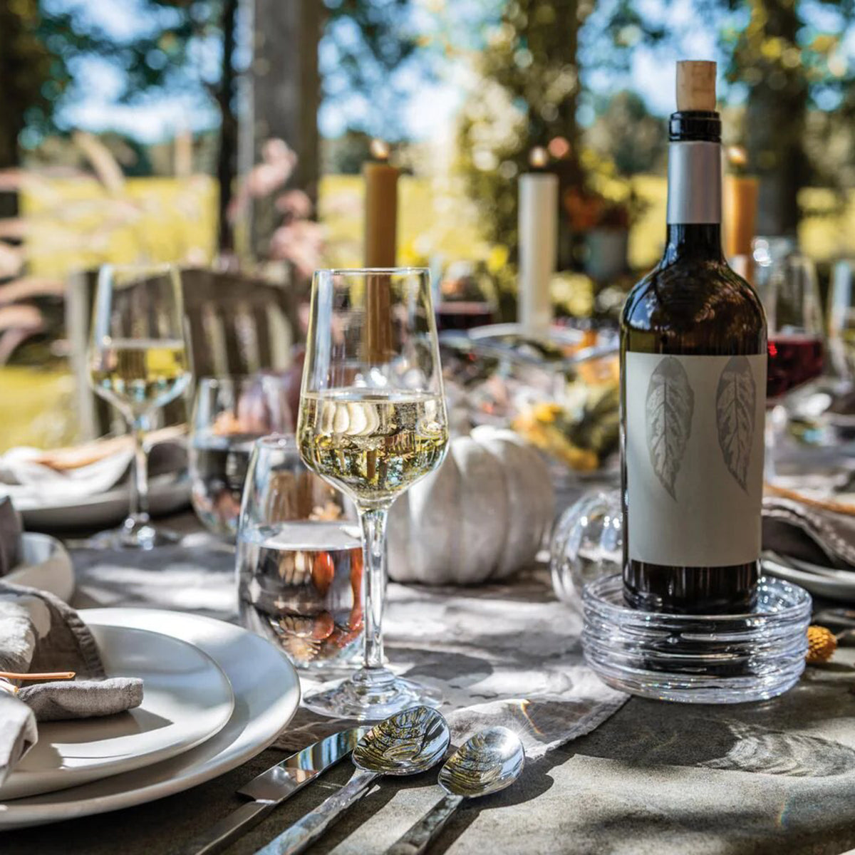 An image of Simon Pearce Echo Lake Wine Coaster
