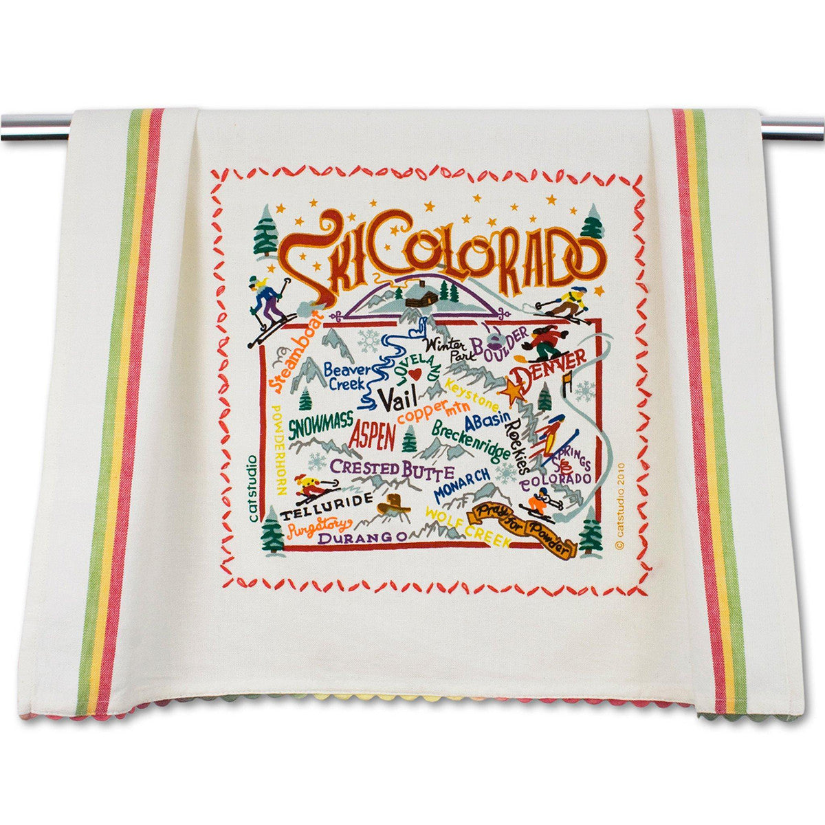 An image of Catstudio Ski Colorado Dish Towel