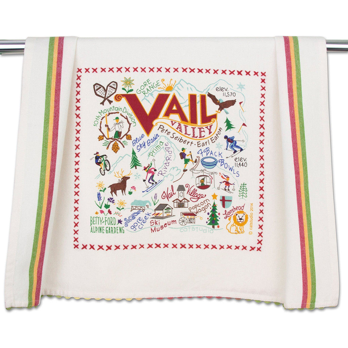 An image of Catstudio Ski Vail Dish Towel