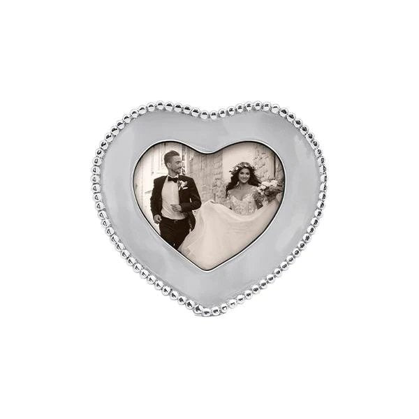 Mariposa Beaded 4x6 Heart Frame