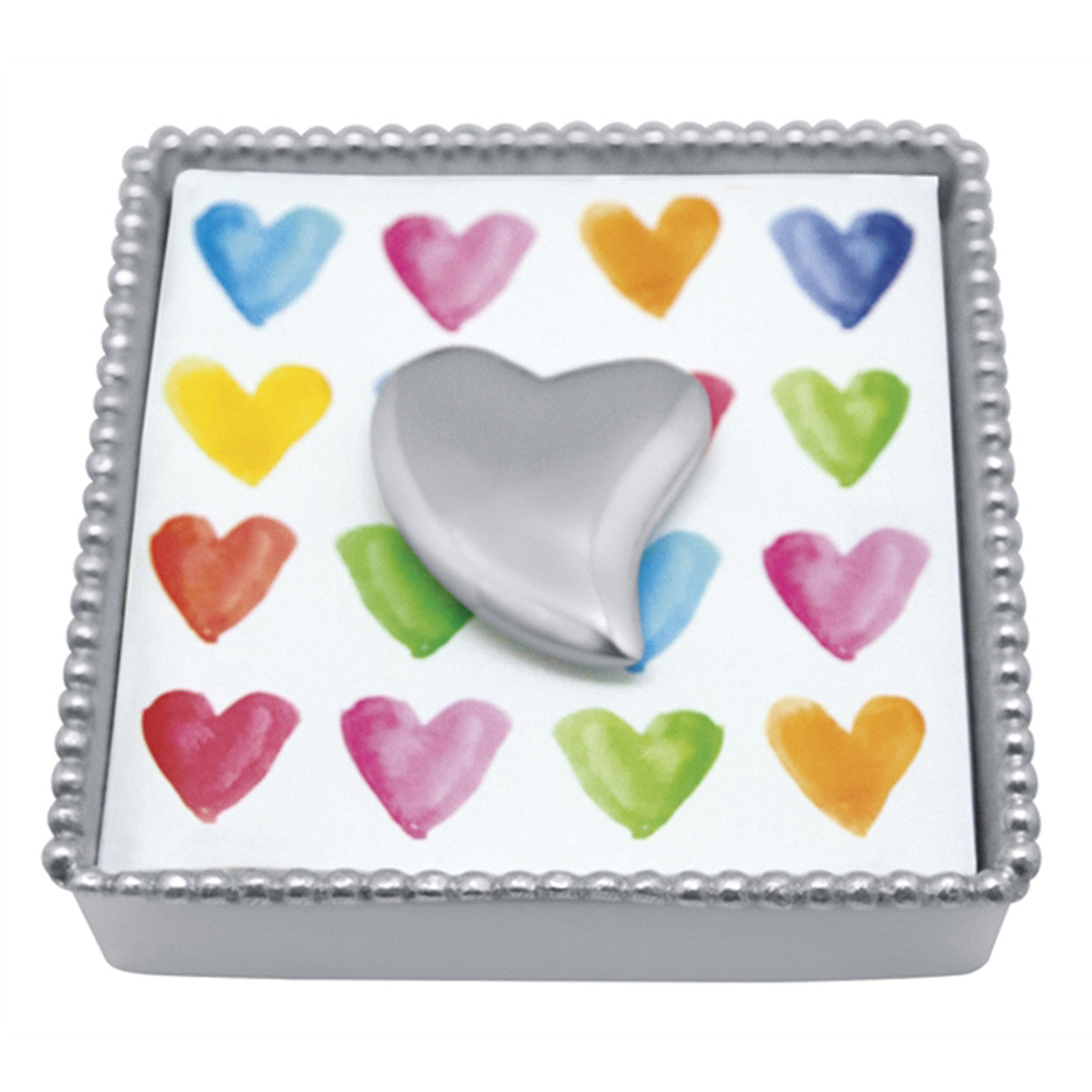 Mariposa Heart Beaded Napkin Box