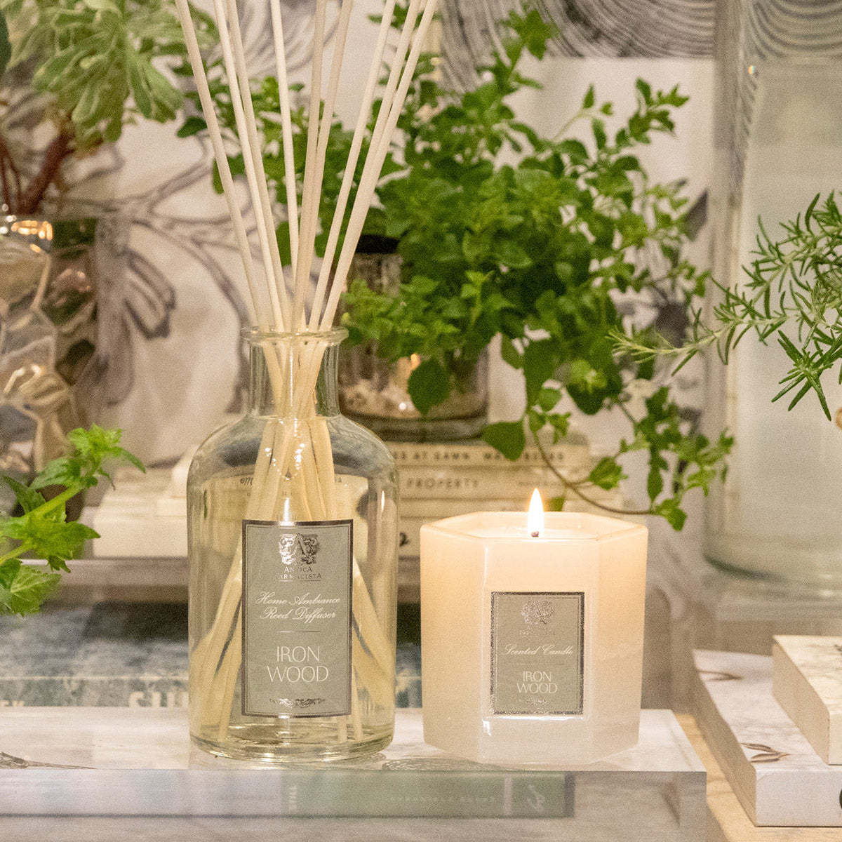 An image of Antica Farmacista Iron Wood Reed Diffuser 16.9 fl oz