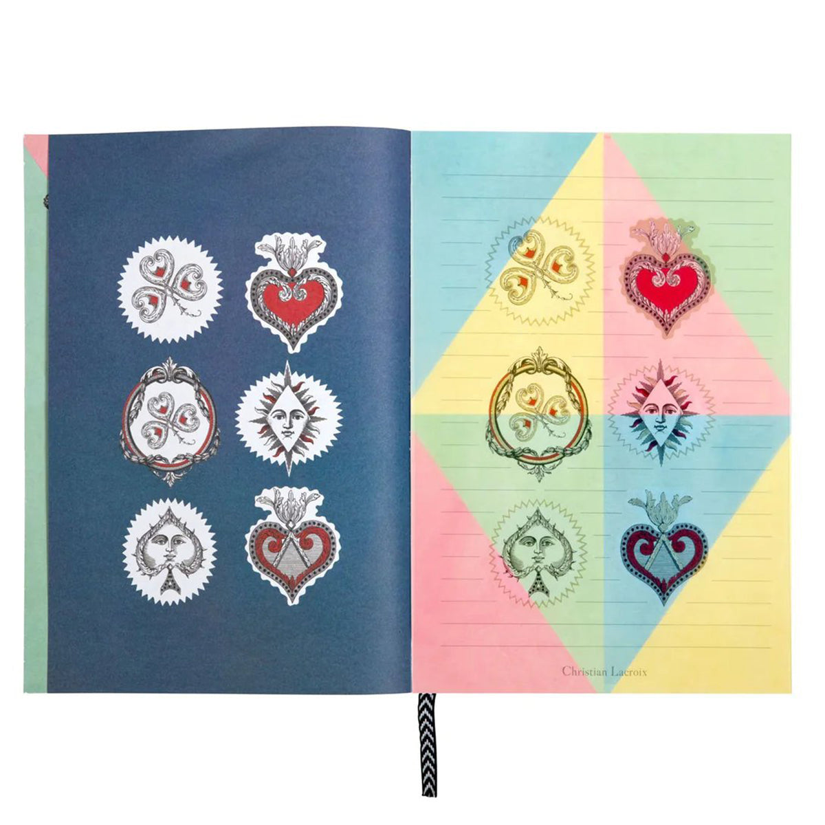 An image of Hachette Christian Lacroix A5 Poker Face Notebook