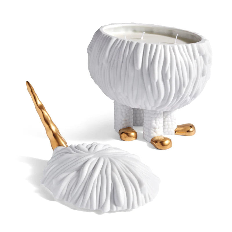 An image of L'Objet Haas Brothers Collection Mojave Unicorn 4-Wick Candle 40.5 oz