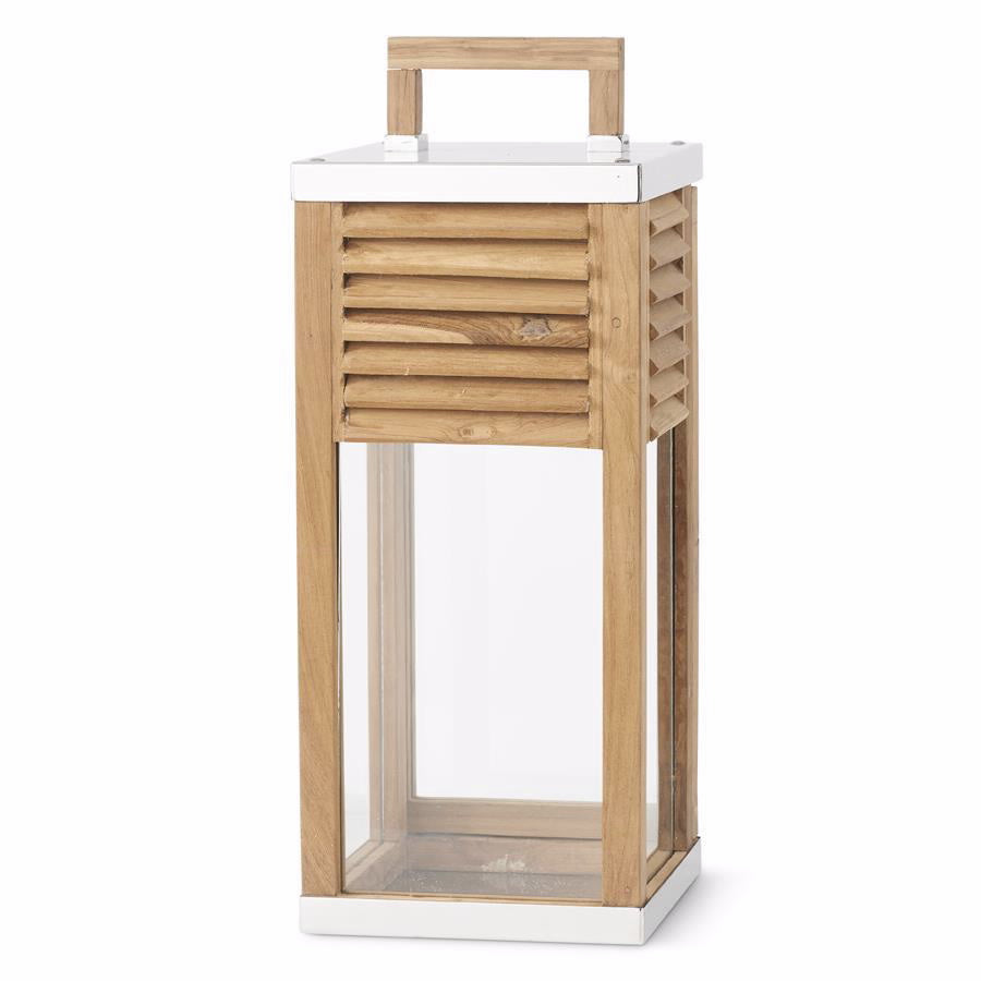 K & K 23.5" St. Tropez Shutter Square Lantern