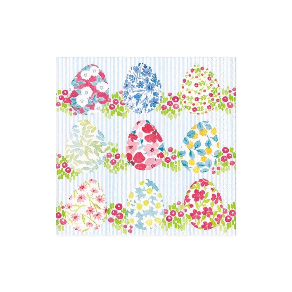 An image of Caspari Easter Eggs Cocktail Napkins