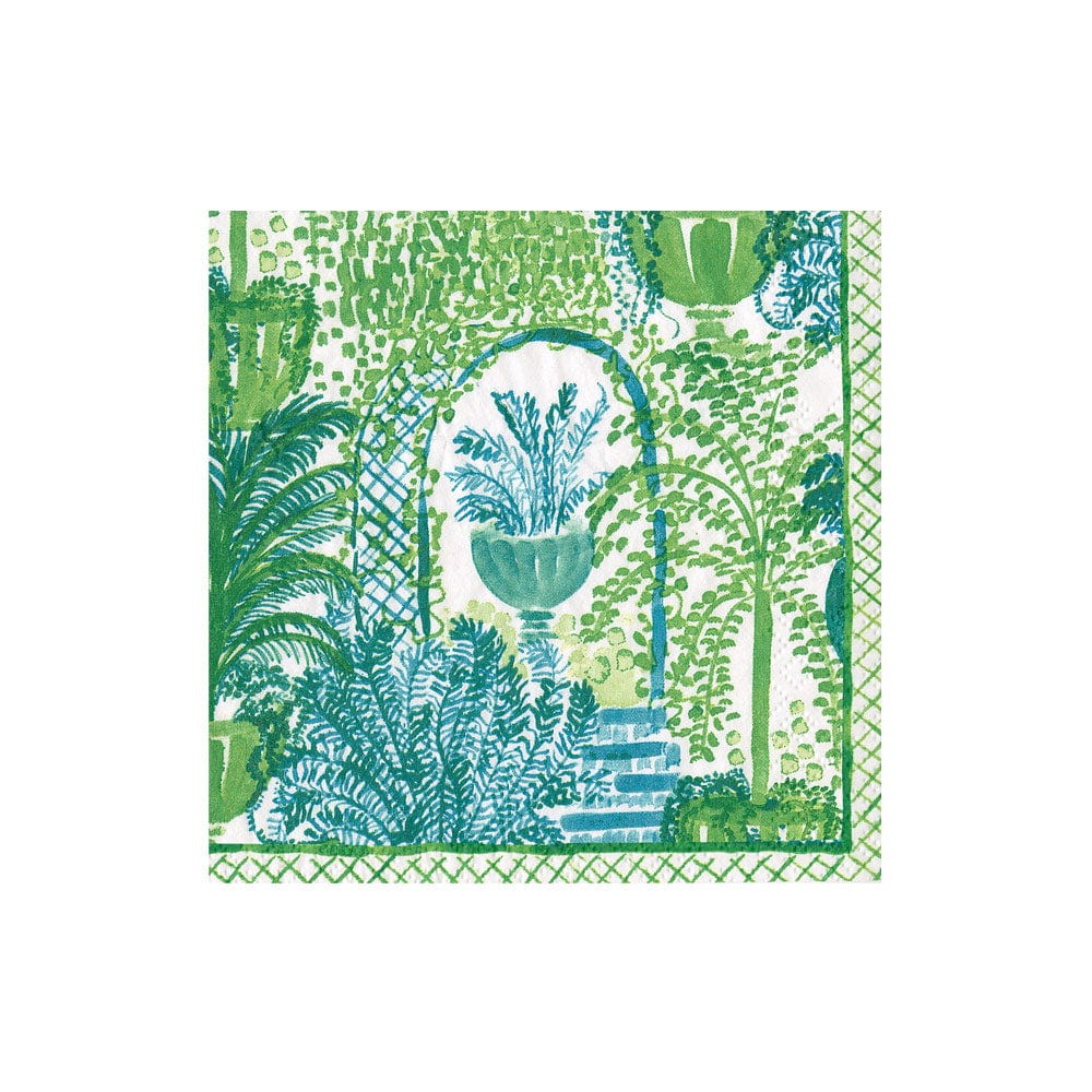 An image of Caspari Garden Arbors Cocktail Napkins