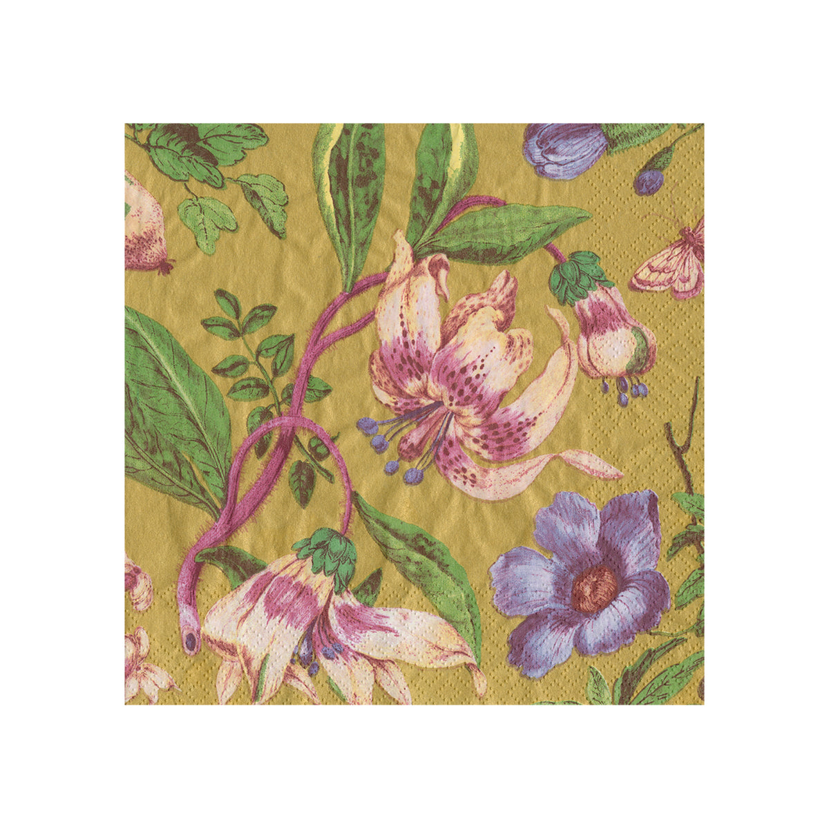 An image of Caspari Porcelain Blooms Cocktail Napkins