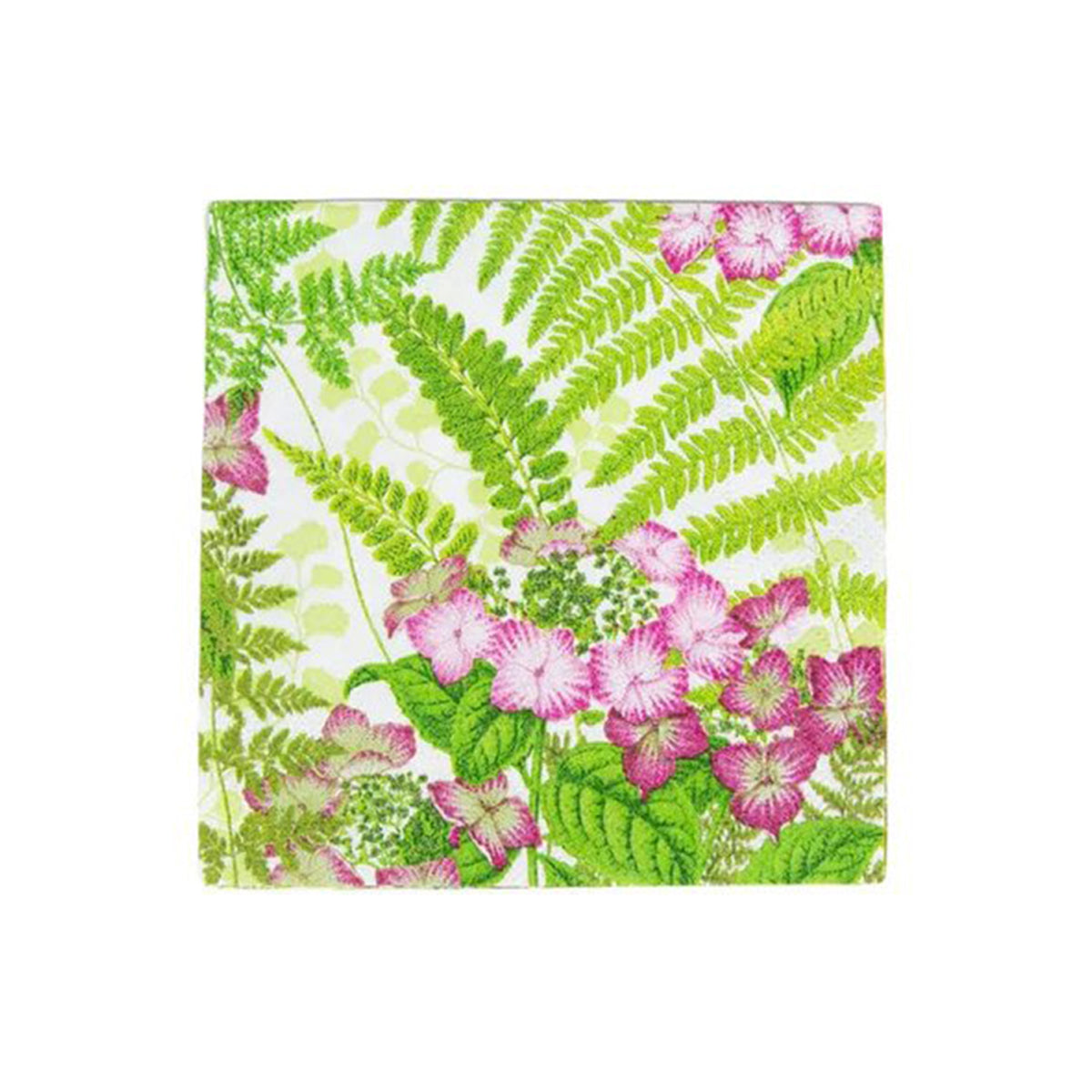 An image of Caspari Fern Garden Cocktail Napkins