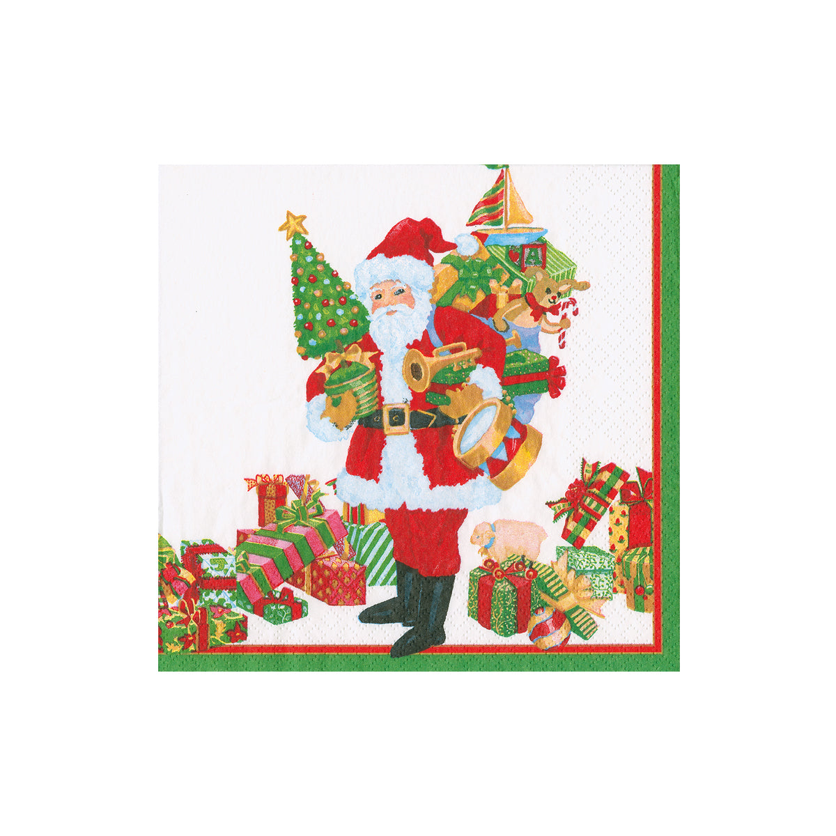 Caspari Mr. Claus Cocktail Napkins