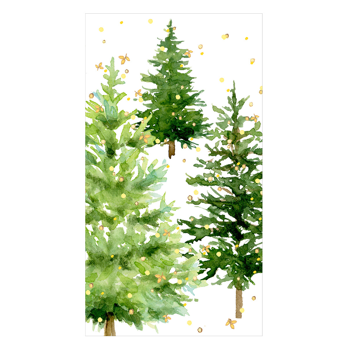 Caspari White Christmas Guest Towels