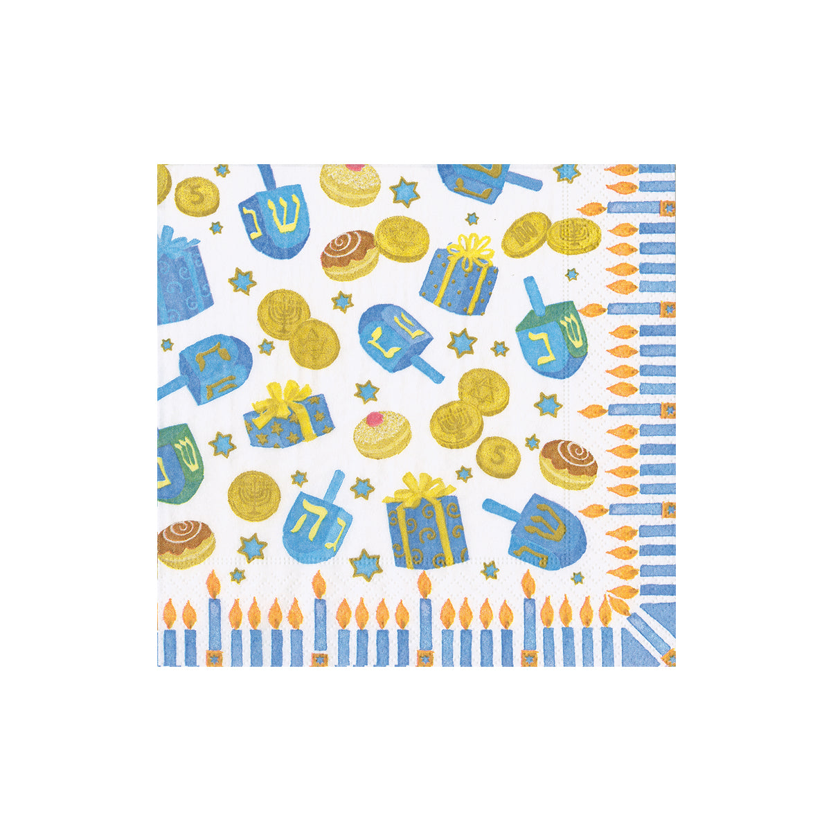 Caspari Dreidel Cocktail Napkins