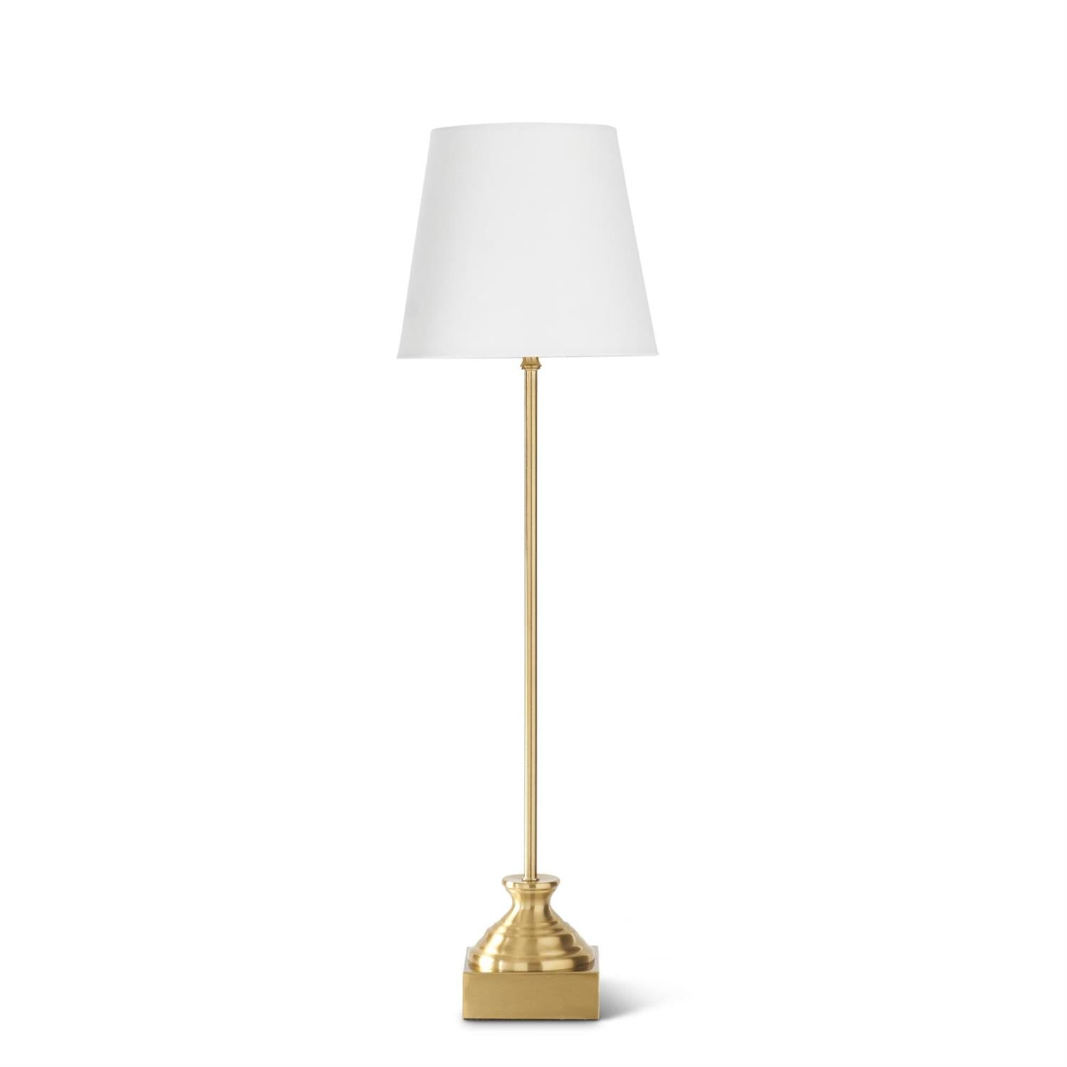 K & K Antique Brass Metal Buffet Lamp