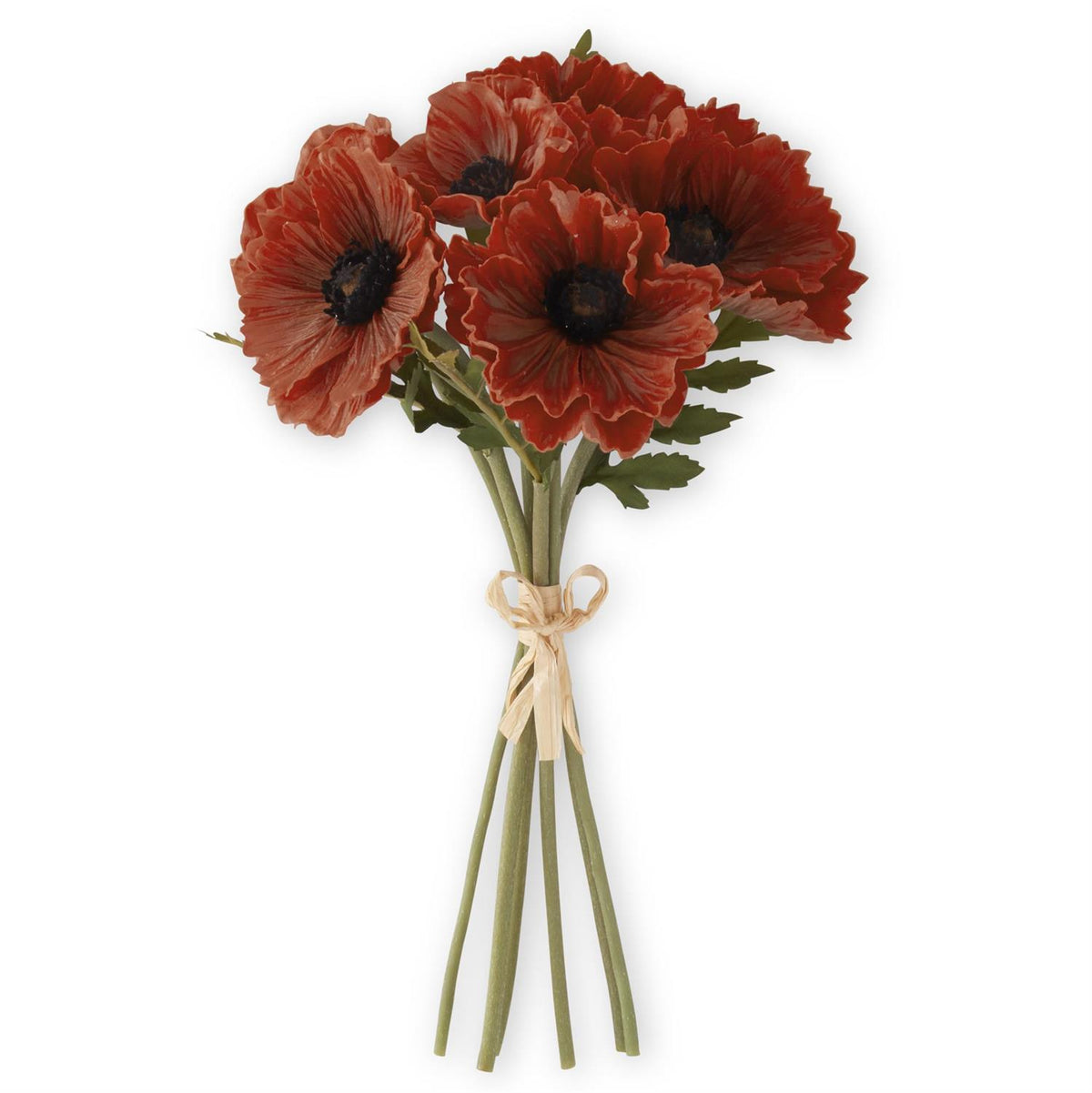 K & K Poppy Real Touch Bundle - 6 Stem