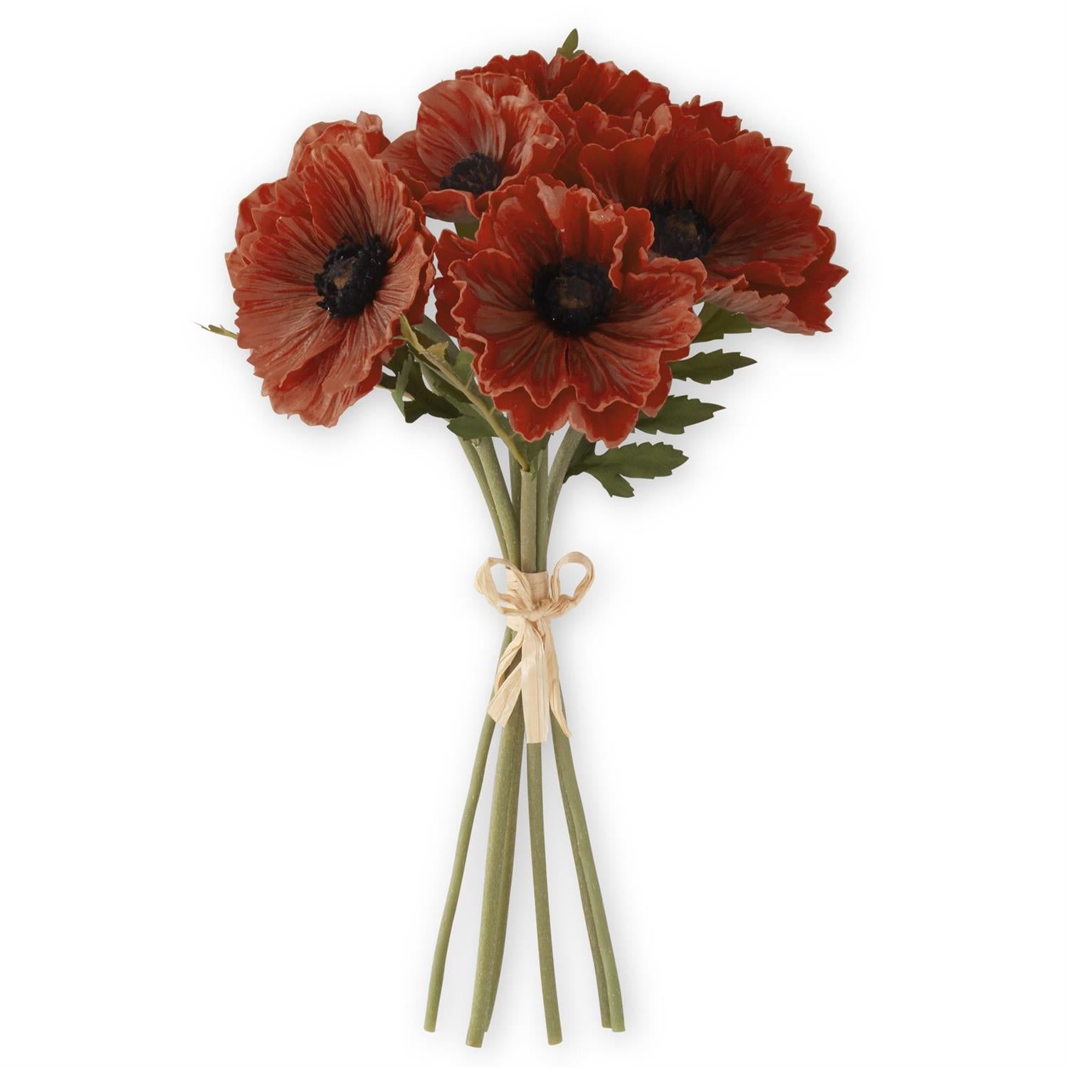 An image of K & K Poppy Real Touch Bundle - 6 Stem