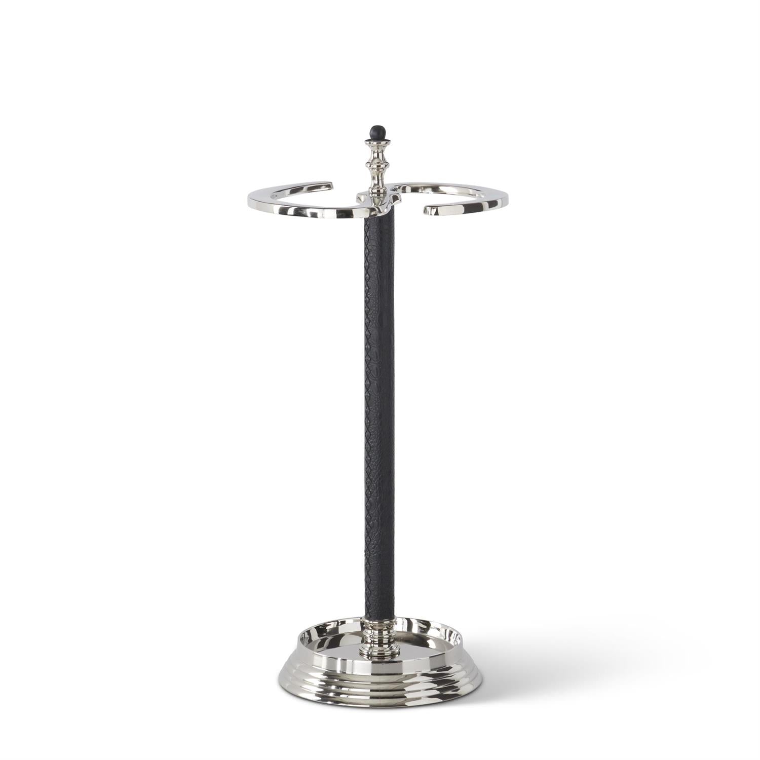 K & K Metal & Alligator Leather Umbrella Stand