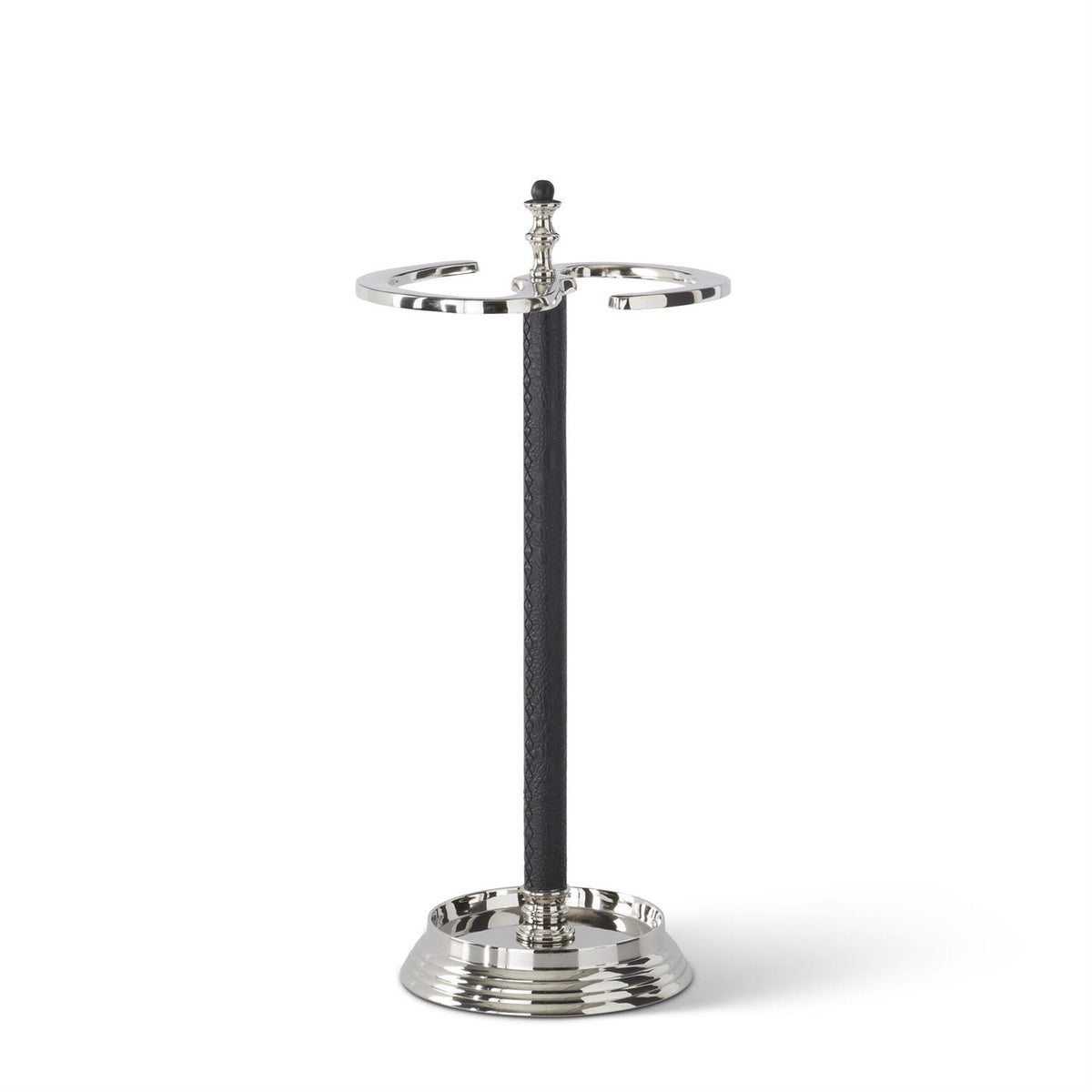 K & K Metal & Alligator Leather Umbrella Stand