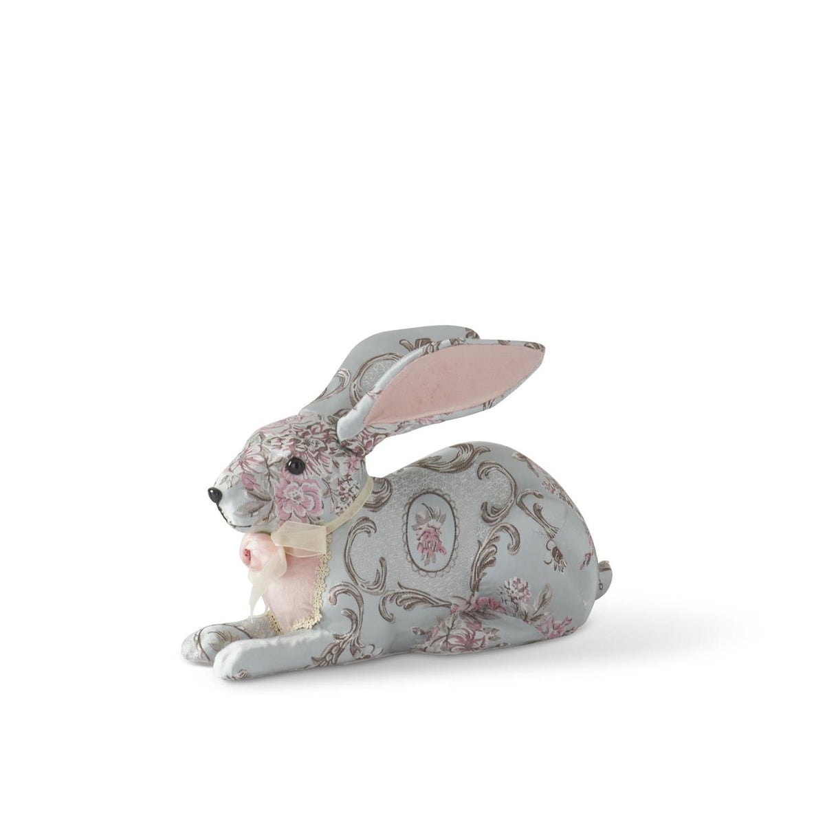 K&K Interiors Blue Floral Patterned Easter Bunny