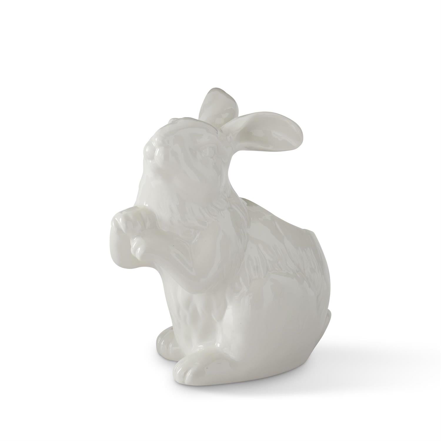 K & K White Porcelain Easter Bunny Vase