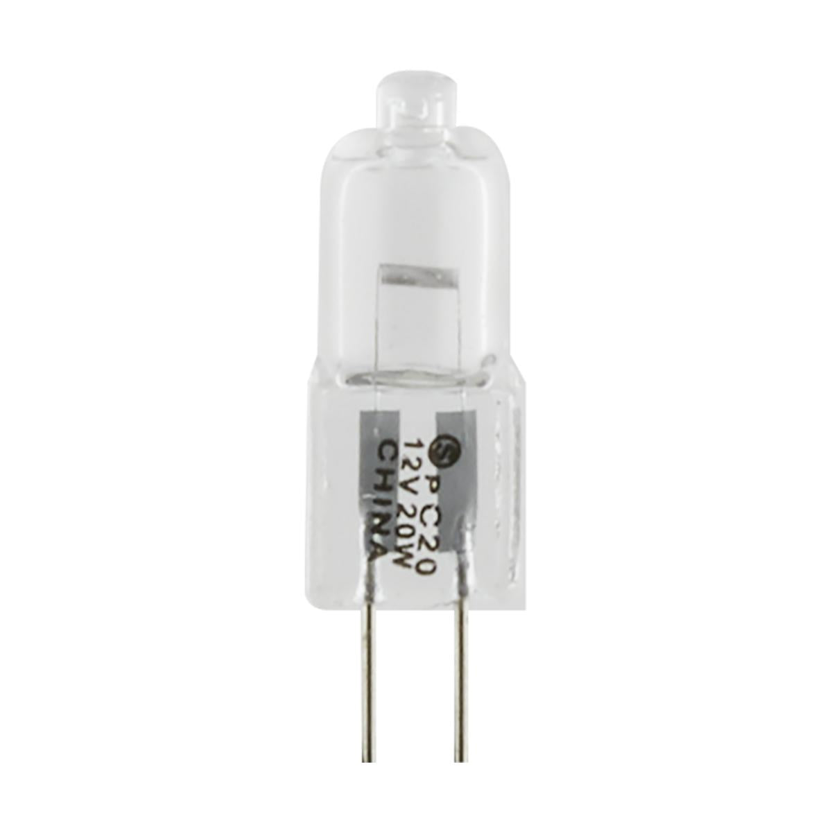 An image of Satco 20 watt Halogen T3- Clear Bi Pin G4 base 12 volts