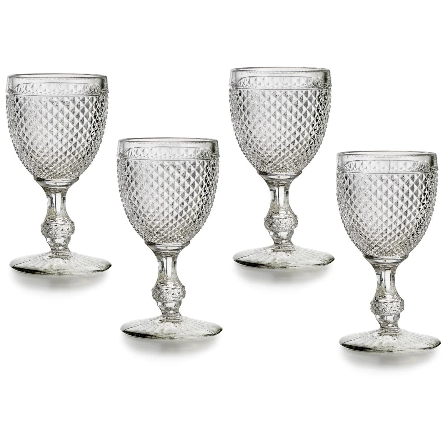 An image of Vista Alegre Bicos Bicolor Stem Goblet - Set of 4