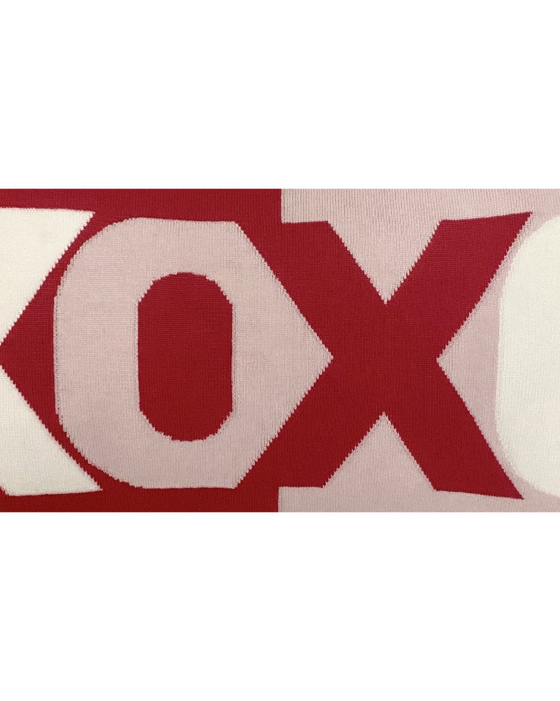 An image of Rani Arabella XOXO Pillow - Pink/Ivory