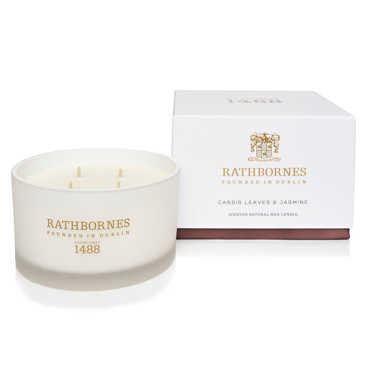 John Rathbornes Cassis Leaves & Jasmine 4-Wick Candle 13.75 oz