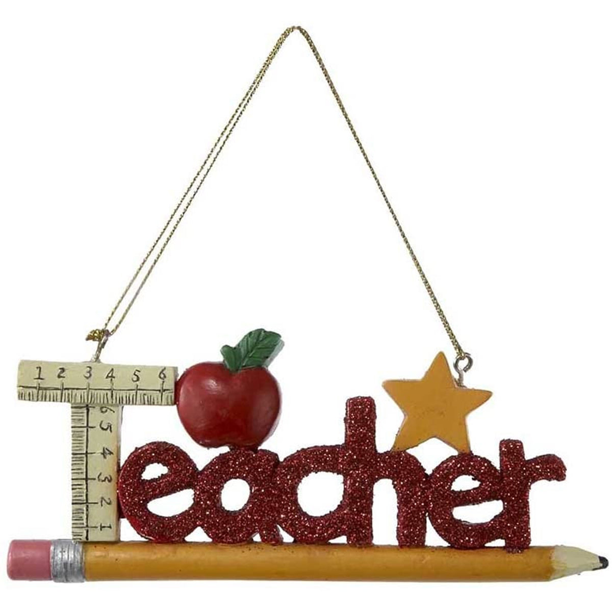 Kurt Adler Resin Inteacherin Wording Ornament