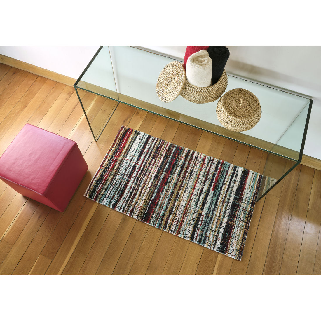 An image of Abyss & Habidecor Bosa Bath Rug - 27" x 47" - Rouge
