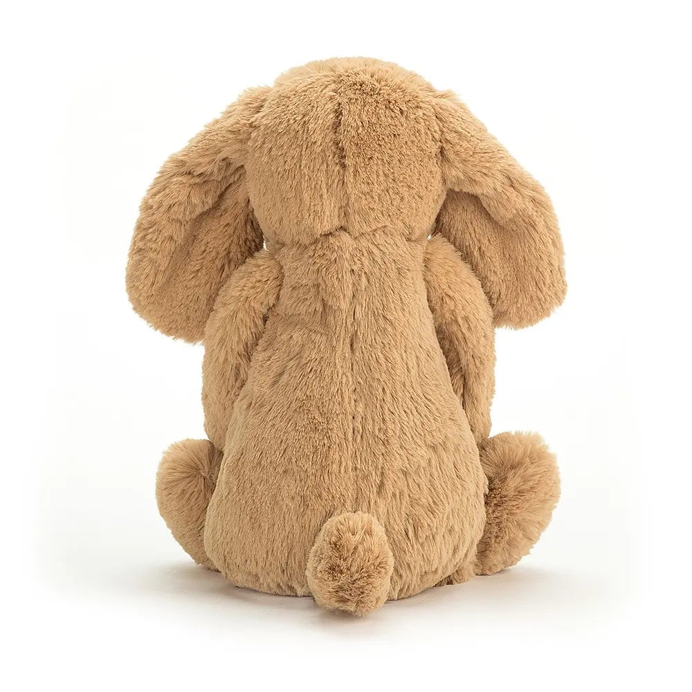 Back view of Jellycat Bashful Toffee Puppy