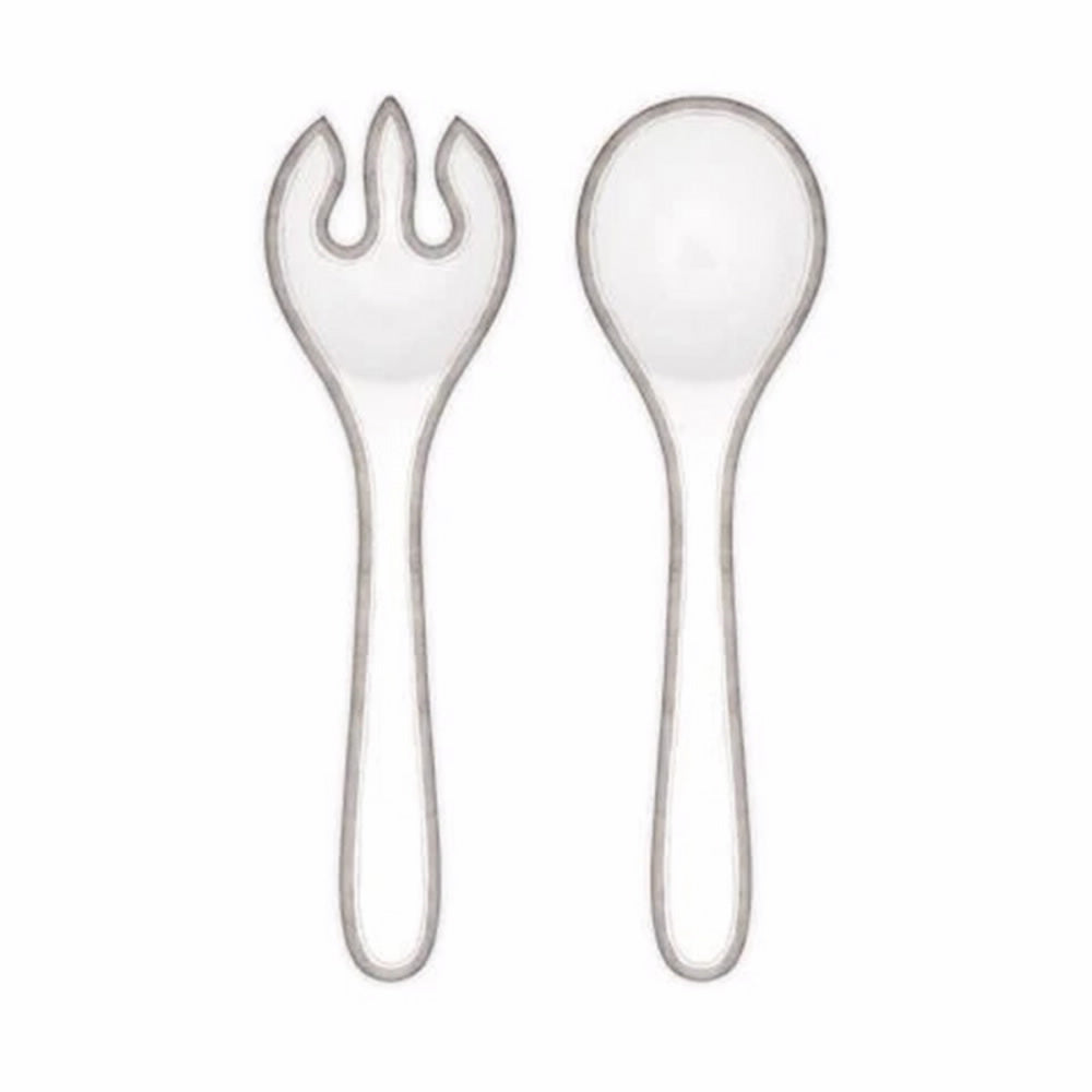 Le Cadeaux Rustica Antique White Salad Servers
